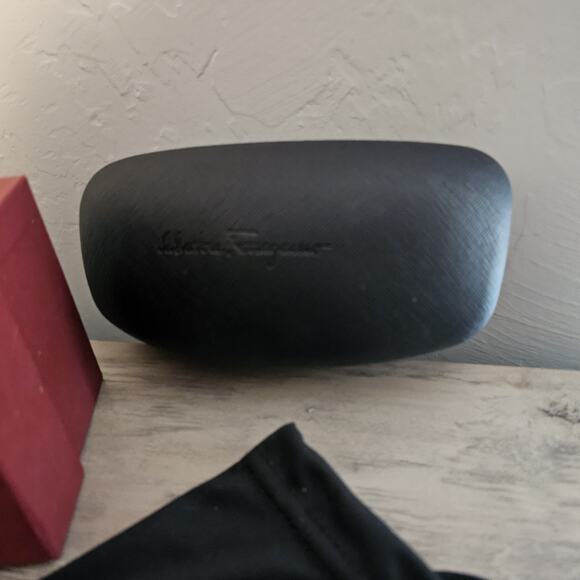 Salvatore Ferragamo SF223S Rimless Butterfly Sunglasses Rose Gold Gray Designer - Picture 7 of 14